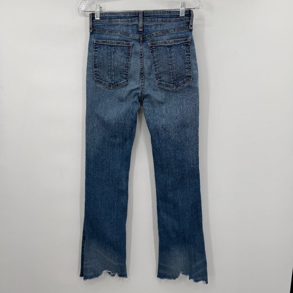 rag & bone Nina High-Rise Ankle Flare Jeans Women’s Size 25 Raw Hem - Picture 5 of 13